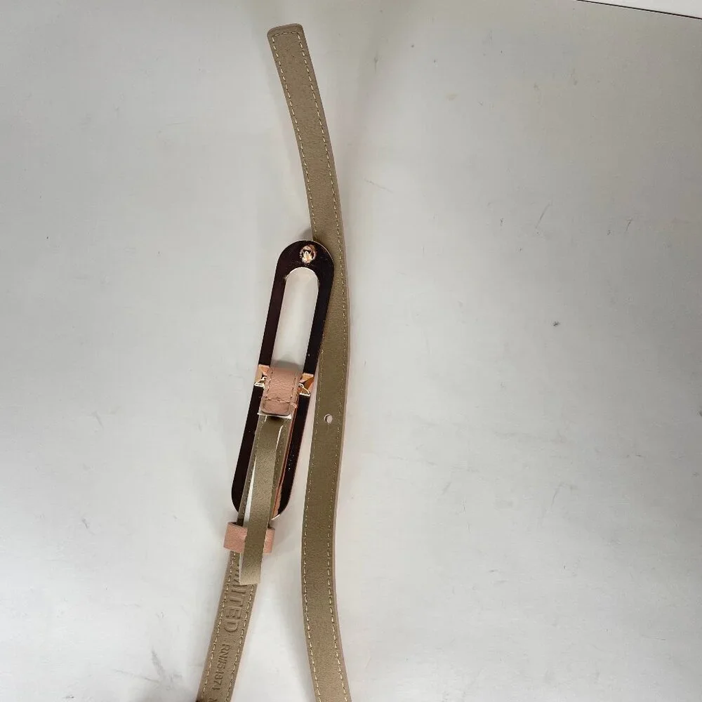 The Limited Blush Pink Oval Buckle Faux Leather Belt Small/Medium